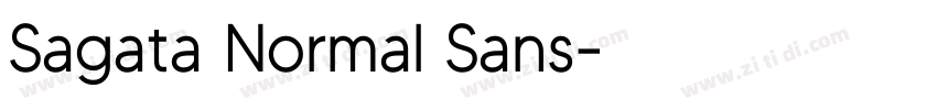 Sagata Normal Sans字体转换